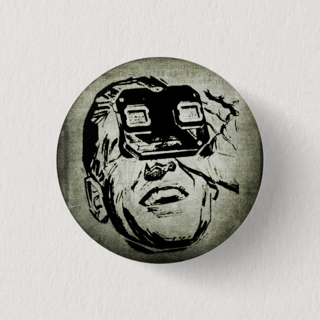 Retro Old School Foto-Viewer Kitsch Button (Vorderseite)