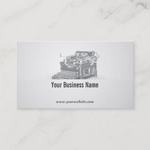 Retro Old Writer Writer Business Card Visitenkarte
