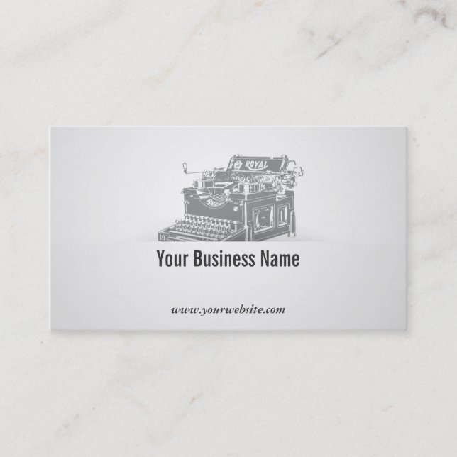 Retro Old Writer Writer Business Card Visitenkarte (Vorderseite)