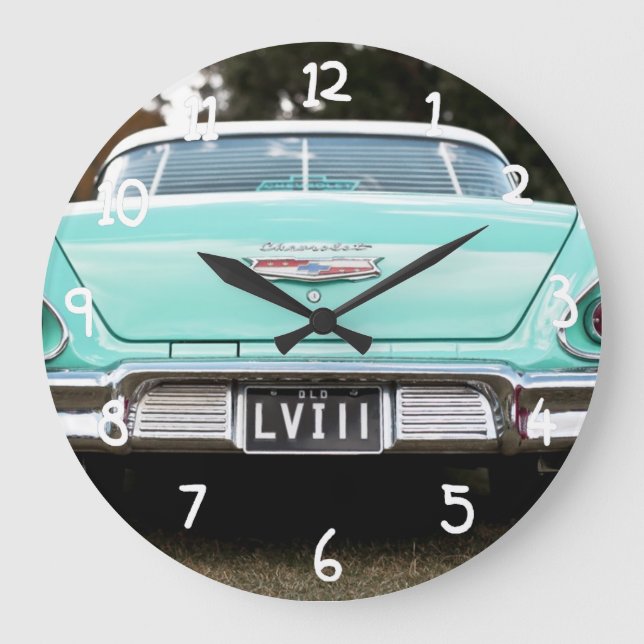Retro-Oldtimer Große Wanduhr (Vorderseite)