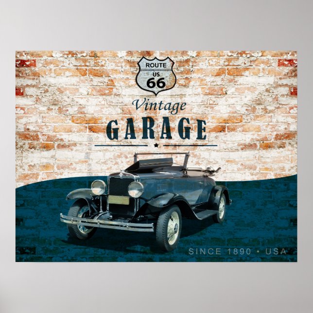 Retro Oldtimer Poster (Vorne)