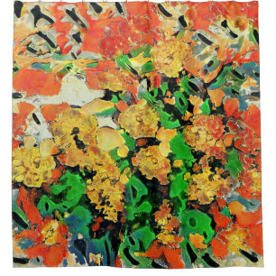 Retro-Ölgemälde: Van Gogh Monet Duschvorhang