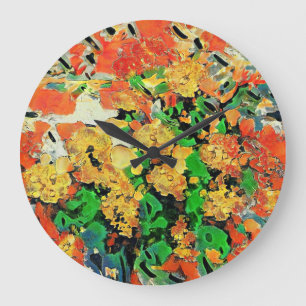 Retro-Ölgemälde: Van Gogh Monet Große Wanduhr