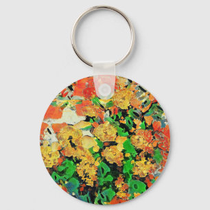Retro-Ölgemälde: Van Gogh Monet Schlüsselanhänger
