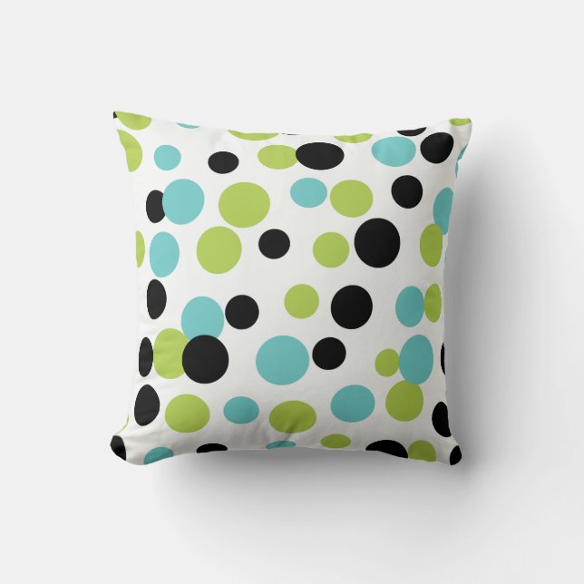 Retro Olive Dots Pillow Kissen (Vorderseite)