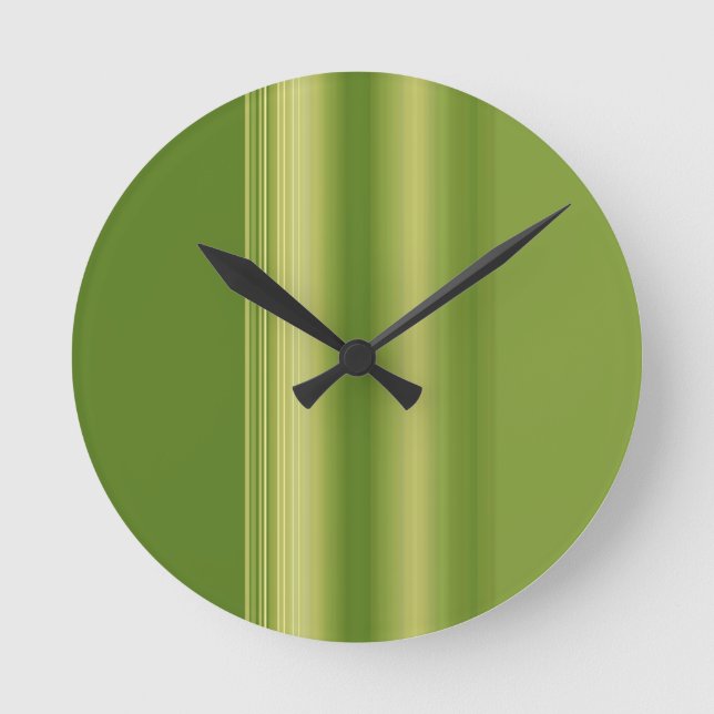 Retro Olive Green Wall Clock Runde Wanduhr (Vorderseite)