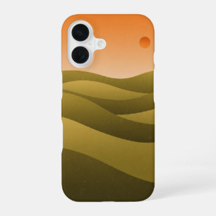 Retro Olivenhügel iPhone 16 Hülle