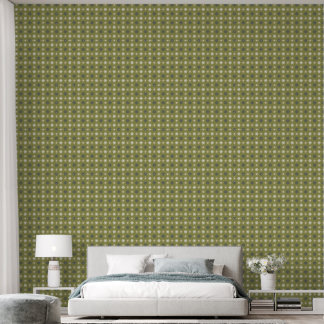 Retro-Olivgrünes Blumenmuster-Wallpaper Tapete