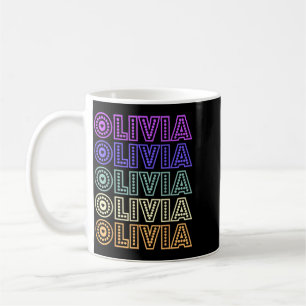 Retro Olivia Personalisierter Name Liebe Olivia Gr Kaffeetasse
