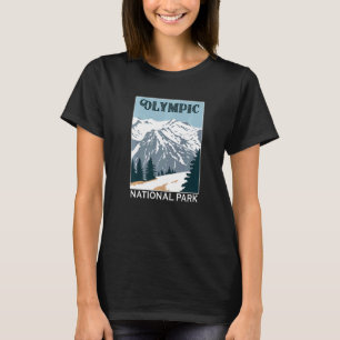 Retro Olympic National Park Berg Camping Souvenir T-Shirt