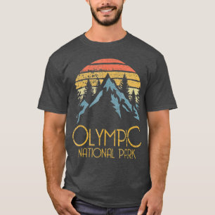 Retro Olympic National Park Washington Mountains T-Shirt