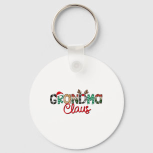 Retro Oma Claus Reindeer Christmas Matching Fa Schlüsselanhänger