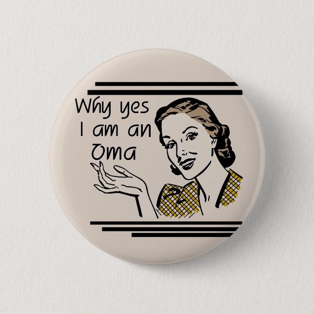 Retro Oma T-Shirts und Geschenke Button (Vorderseite)