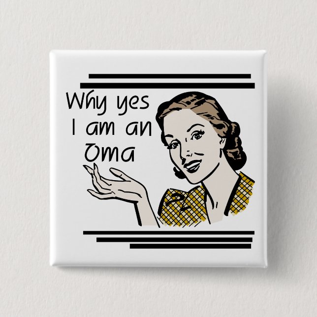 Retro Oma T-Shirts und Geschenke Button (Vorderseite)