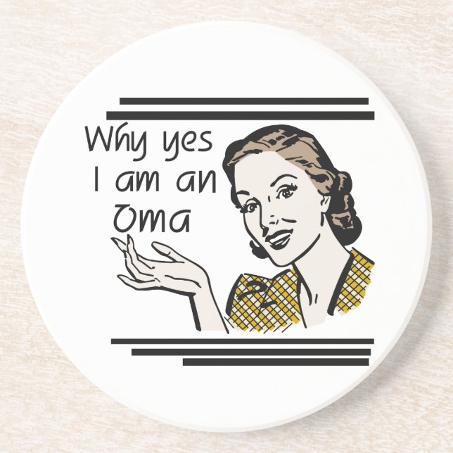 Retro Oma T-Shirts und Geschenke Untersetzer (Vorne)