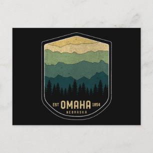 Retro Omaha Nebraska NE Staat Gebirge Vintag Postkarte