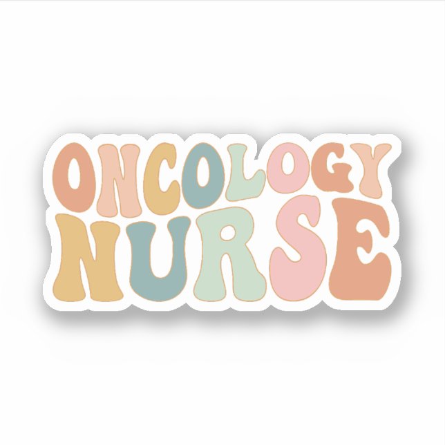 Retro Oncology Nurse Oncology Nursing Cancer Nurse Aufkleber (Vorderseite)
