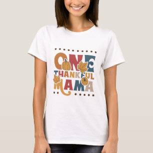 Retro One Dankbare Mama - Erntedankfest T-Shirt