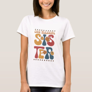 Retro One Dankbare Schwester - Erntedankfest T-Shirt