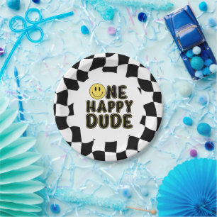 Retro One Happy Typ Erste Geburtstagsparty Pappteller