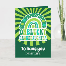 Retro One Lucky Grandtochter St. Patrick's Day Karte