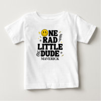 Retro One Rad Little Dude Smile Boy 1. Geburtstag