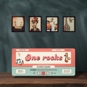 Retro One Rocks, Musikplayer 1. Geburtstag Einladung