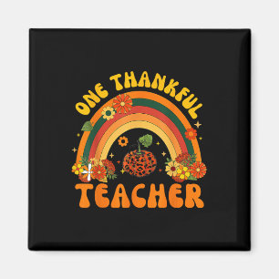 Retro One Thanker Teacher Funny Erntedank Fall Magnet
