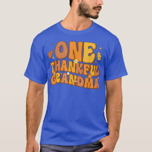 Retro One Thankful Oma Fall Herbst glücklich Viele T-Shirt
