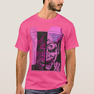 Retro Oni Cyberpunk Samurai Arts Bushido Warrior T-Shirt