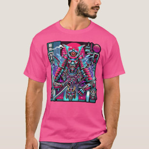 Retro Oni Cyberpunk Samurai Arts für Bushido Warri T-Shirt