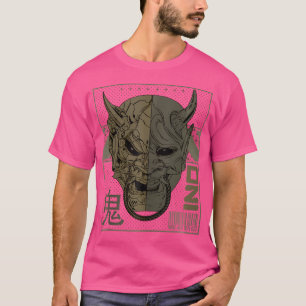 Retro Oni Cyberpunk Samurai Arts für Bushido Warri T-Shirt