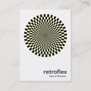 Retro Op Art - Creme und Schwarz Visitenkarte