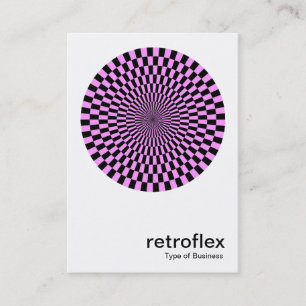 Retro Op Art - Leichte Violette und Schwarz Visitenkarte