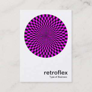 Retro Op Art - Magenta und Black Visitenkarte