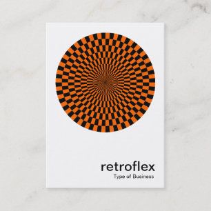 Retro Op Art - Orange und Schwarz Visitenkarte