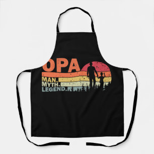 Retro Opa Mann Mythos Vintage Opa Legende Vatertag Schürze
