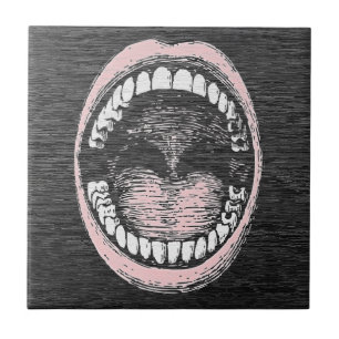 Retro-Open-Mouth-Schrei-Keramikfliese Fliese