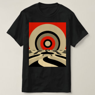 Retro Optical Illusion T - Shirt - Vintager 70er P
