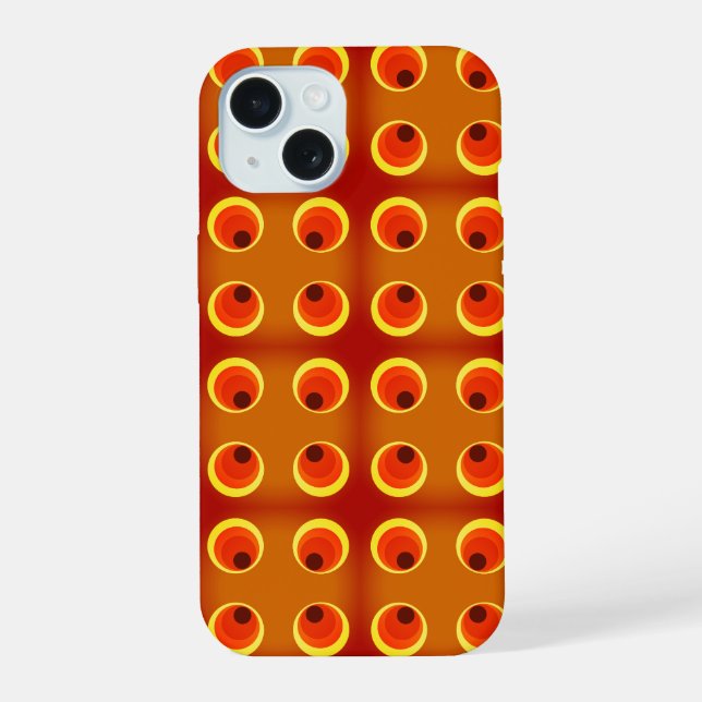 retro orange 1970 Case-Mate iPhone-Hülle iPhone 15 Hülle (Rückseite)