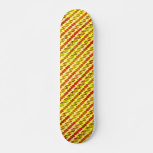 Retro Orange 1970 der Tapete Skateboard