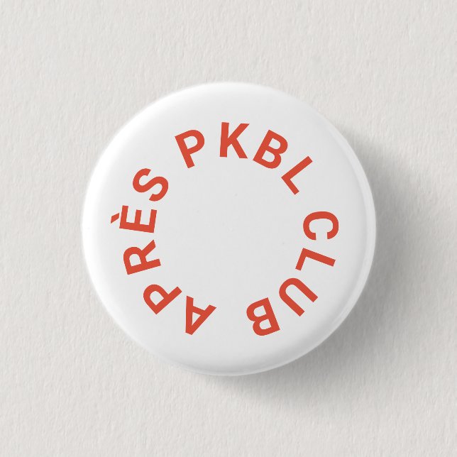 Retro Orange Après PKBL Club Button (Vorderseite)