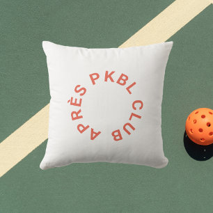 Retro Orange Après PKBL Club Pickleball Kissen