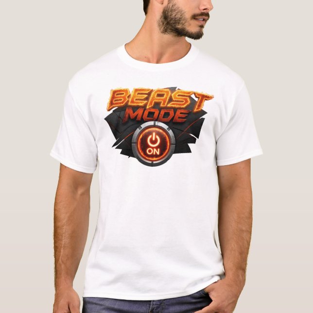 Retro Orange BEAST MODE AN Original Design T-Shirt (Vorderseite)
