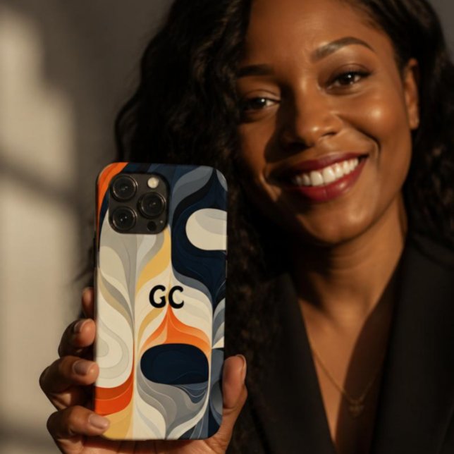 Retro Orange Black and Grey Case (Von Creator hochgeladen)