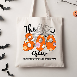 Retro Orange Black Boo Crew Trick oder Tasche beha