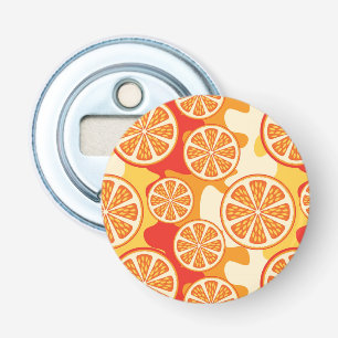 Retro Orange Citrus Muster Flaschenöffner