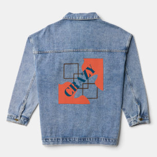 Retro Orange Crazy Jeansjacke