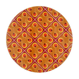 Retro-Orange der 1970er Jahre, personalisierter Te Schneidebrett