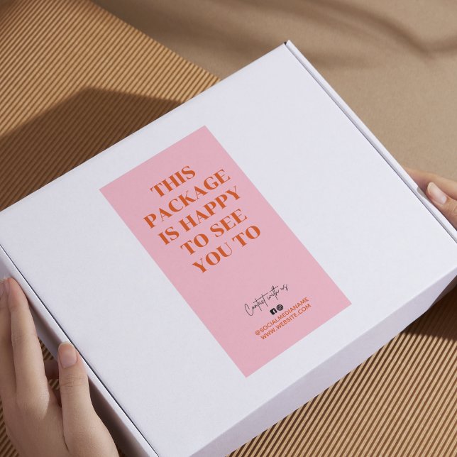 Retro orange Dieses Paket freut sich, Sie zu sehen (Von Creator hochgeladen)